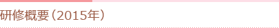 研修概要2015